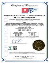 Astajaya Nirwighnata ISO 45001:2018 Certification